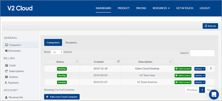 نرم افزار مجازی سازی V2Cloud