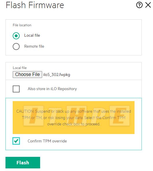 بروزرسانی سیستم عامل HPE iLO-فریمور فلش ilo