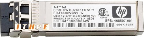 فروش ماژول فیبر نوری HP 8Gb SW SFP for MSA