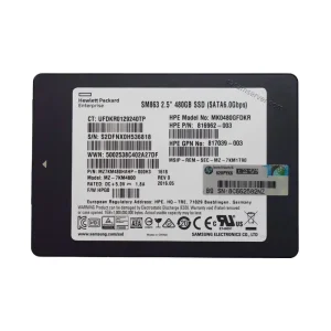 هارد سرور SSD HP 480GB SATA 6G 3 هارد سرور SSD HP 480GB SATA 6G