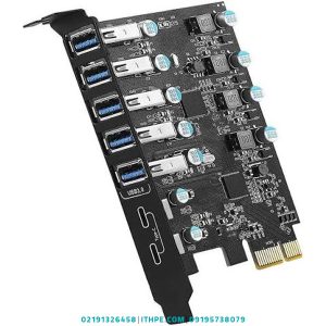 هاب USB 7-Port PCI-e Expansion Card