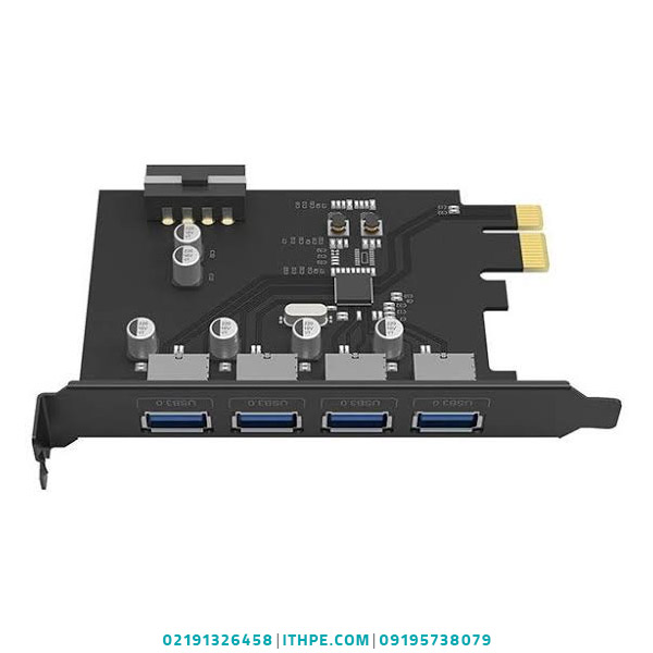 هاب USB 4-Port PCIe Expansion Card